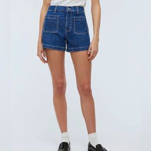 Madewell High Waist Denim Shorts - Blue